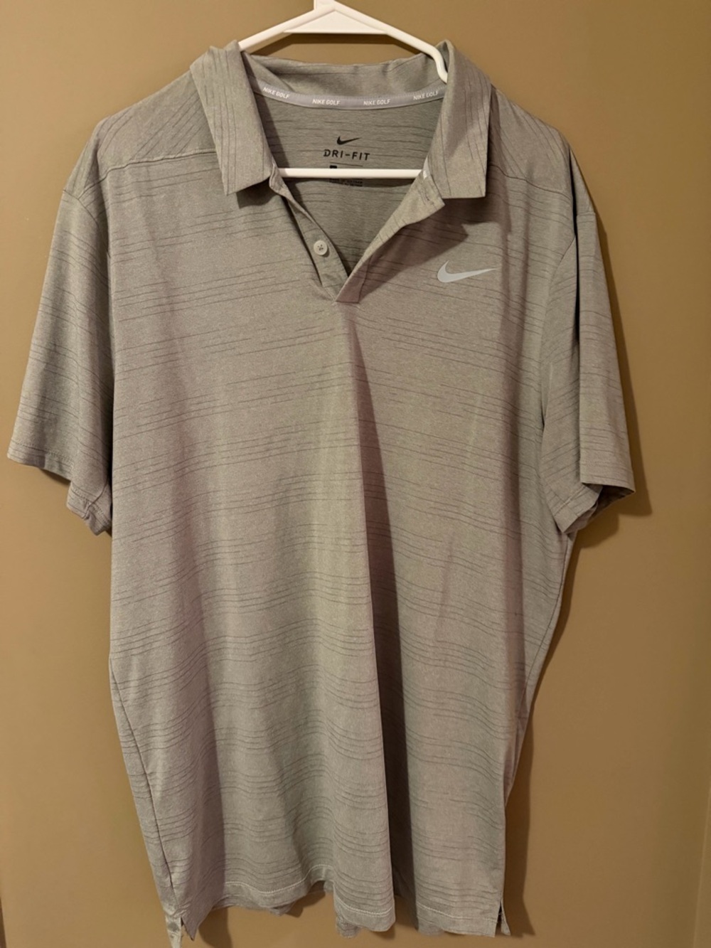 Nike Men’s Light Gray Dri-FIT Polo